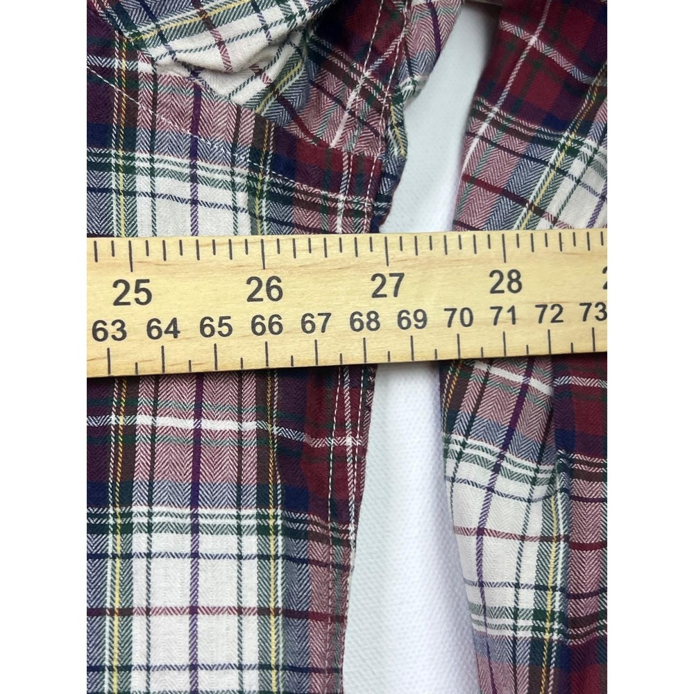 Vintage 80s 90s Brooks Brothers Plaid Flannel Sport Shirt Made Hong Kong OCBD - Picture 5 of 11